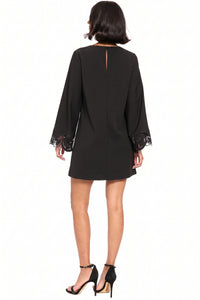 Sue A-Line Botanical with Lace Sleeves