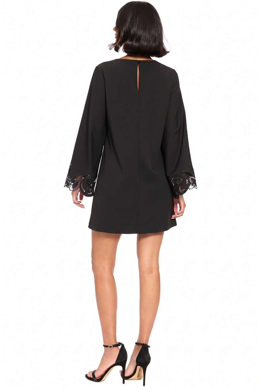 Sue A-Line Botanical with Lace Sleeves