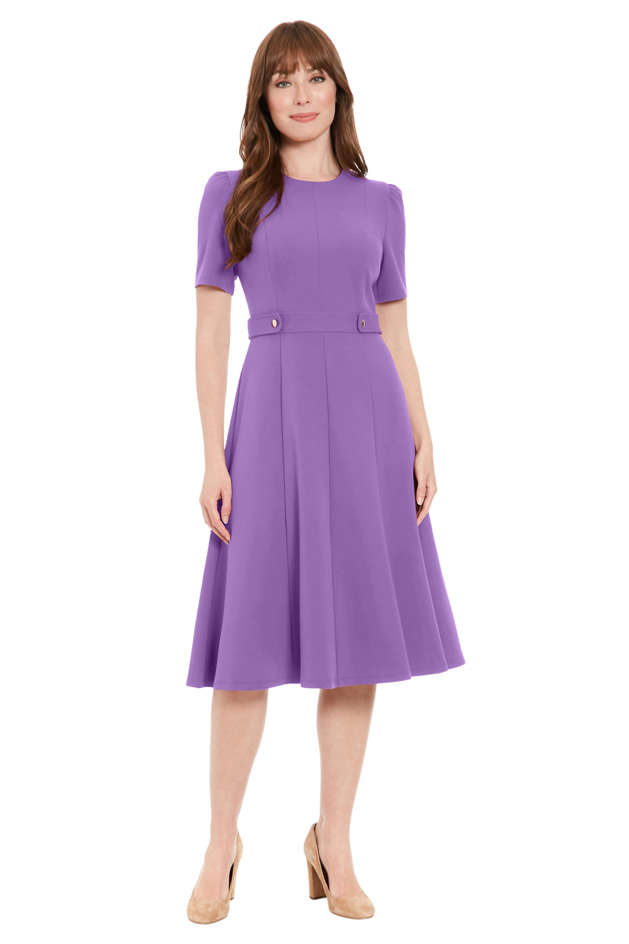 S/S SIDE TAB FIT AND FLARE DRESS Maggy London S/S SIDE TAB FIT AND FLARE DRESS Maggy London