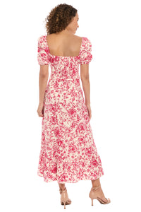 Kristin Short Sleeve in Floral Toile Linen