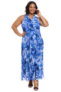 Amberlyn Halter Maxi in Pansy Blast