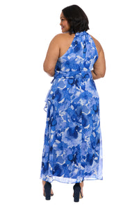 Amberlyn Halter Maxi in Pansy Blast