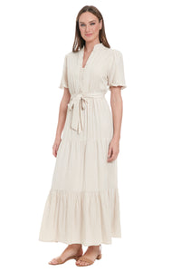 Mackenzie Petite Cotton Maxi in Twill Stripe - FINAL SALE