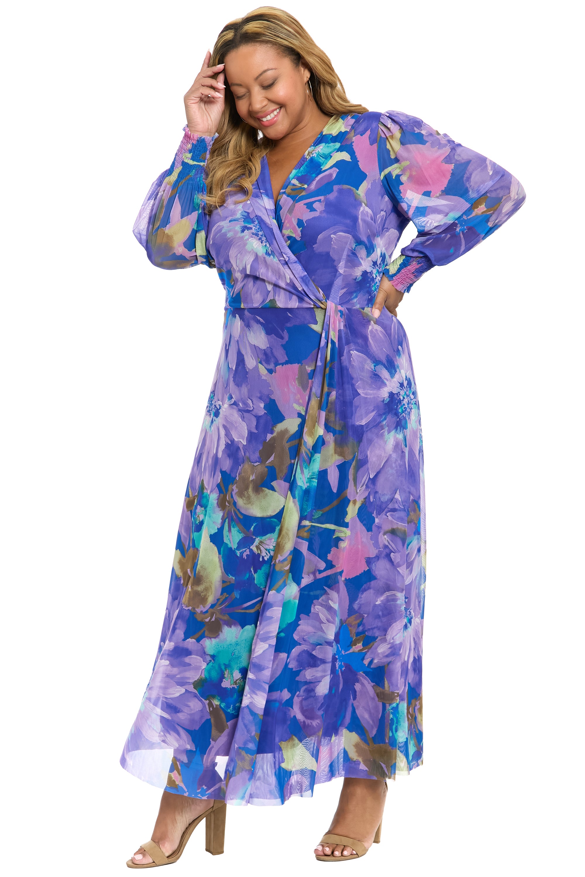 Ruth Long Bishop Sleeve Maxi in Majestic Garden | London Times