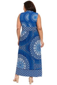 McKay V-Neck Halter Maxi in Boho Wheels