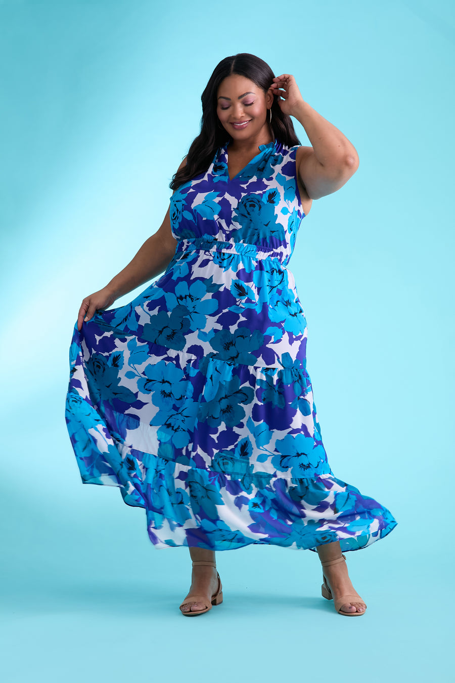 Aisha in Layered Floral Stamp - FINAL SALE