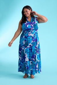 Aisha in Layered Floral Stamp - FINAL SALE
