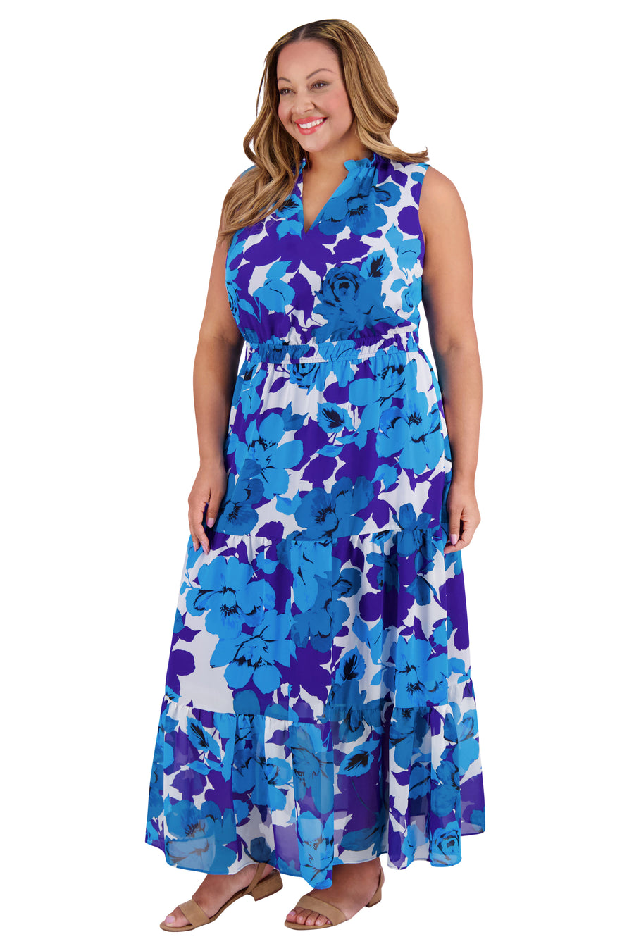 Aisha in Layered Floral Stamp - FINAL SALE