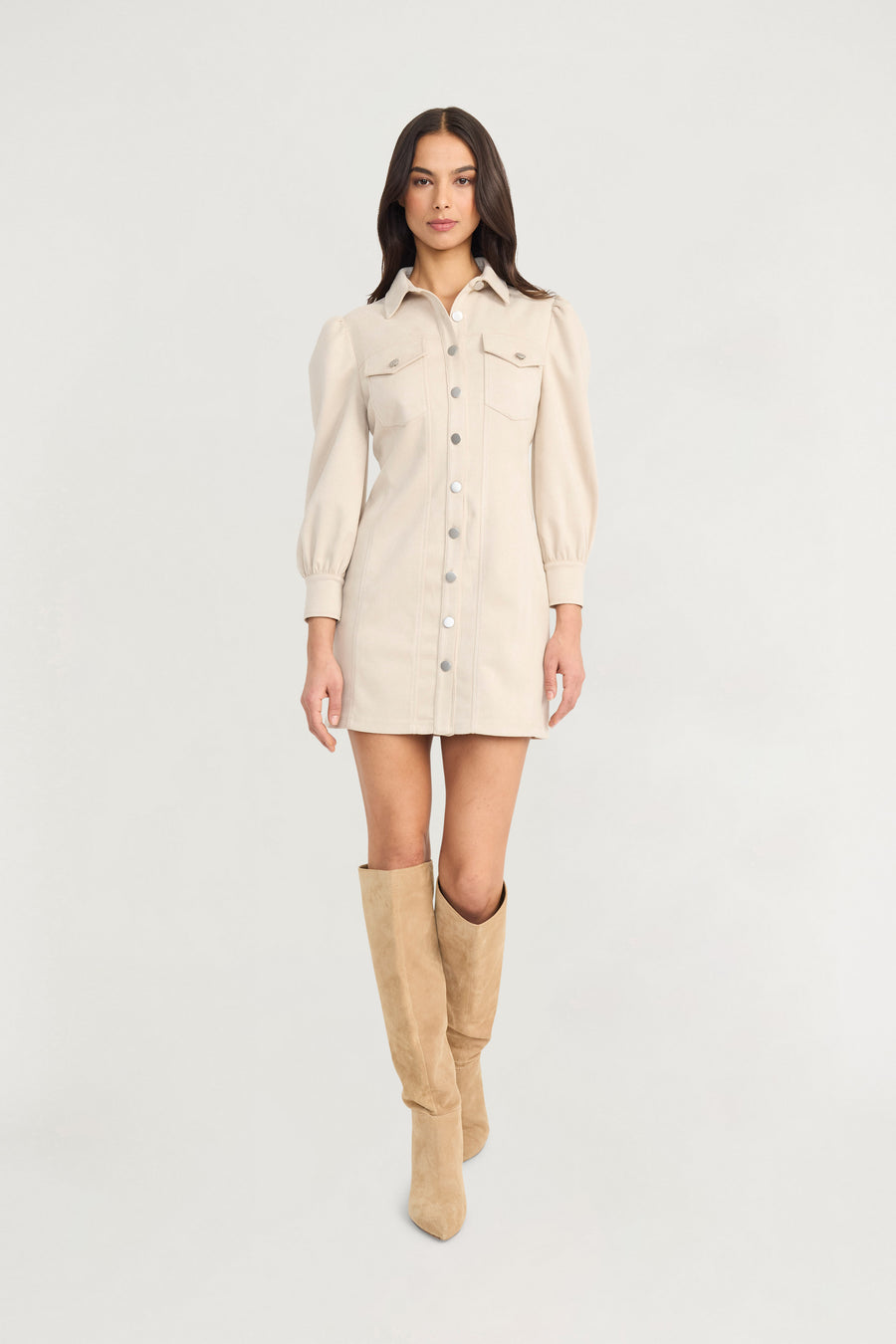 Avalon Suede Shirtdress