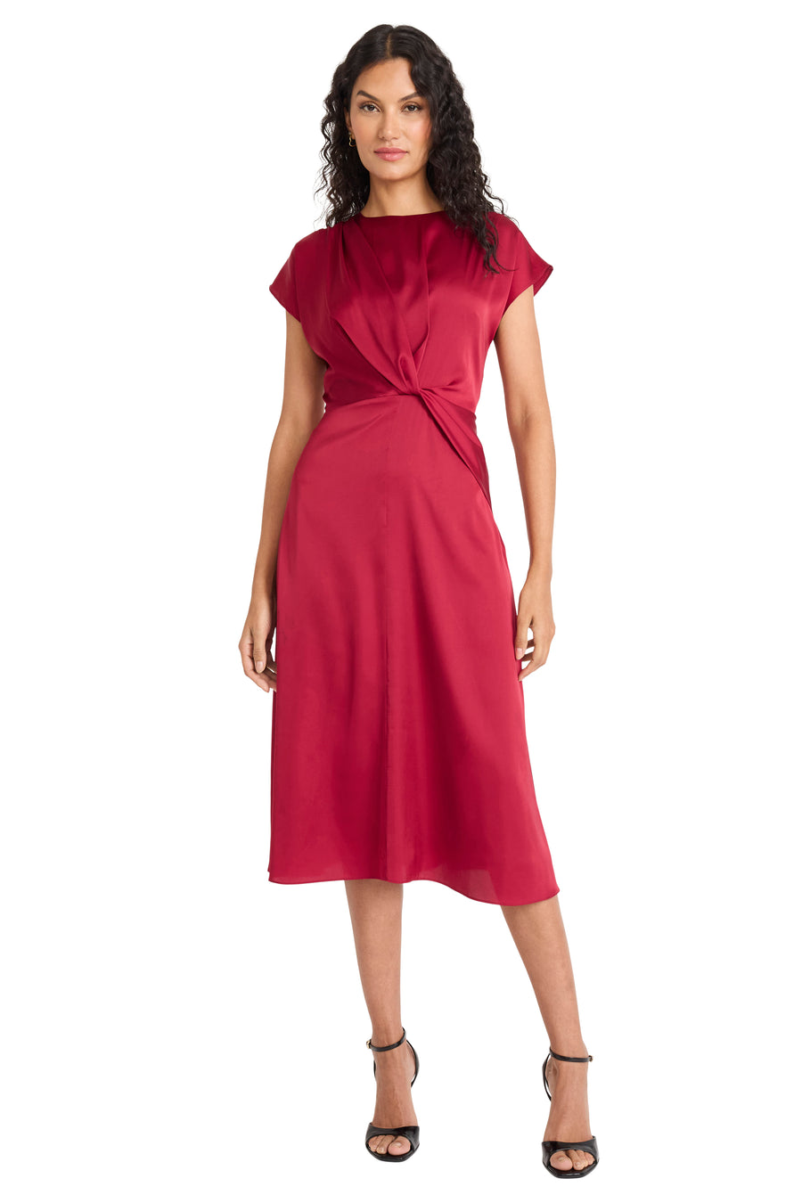 Hartford Cap Sleeve Midi in Solid Hartford Cap Sleeve Midi in Solid