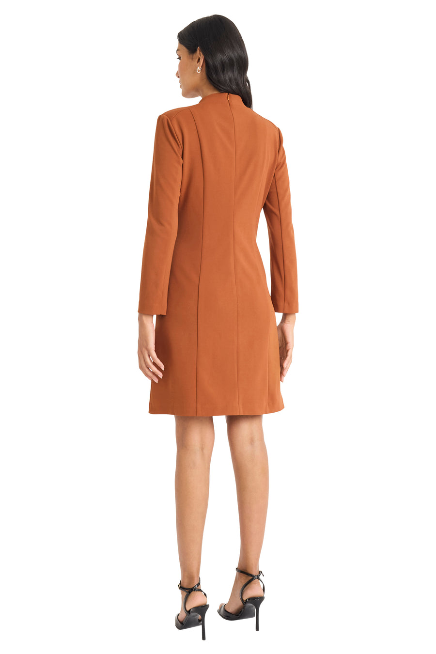 Sabine Long Sleeve Tuxedo Dress Sheath Mini | Maggy London Sabine Long Sleeve Tuxedo Dress Sheath Mini | Maggy London