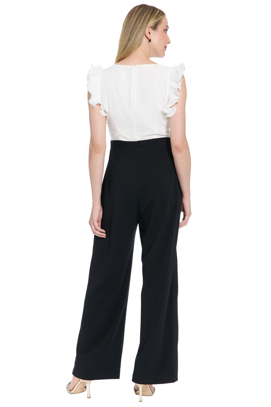 Valeria Ruffle Sleeve Wide-Leg Jumpsuit