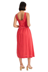 Albert Linen Midi with Topstitching