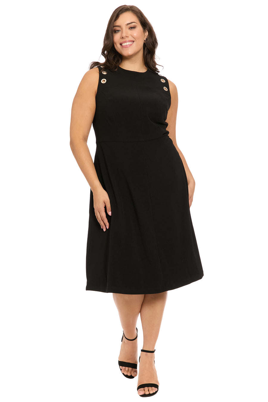 Filippa Metal Detail Crew Neck Fit & Flare