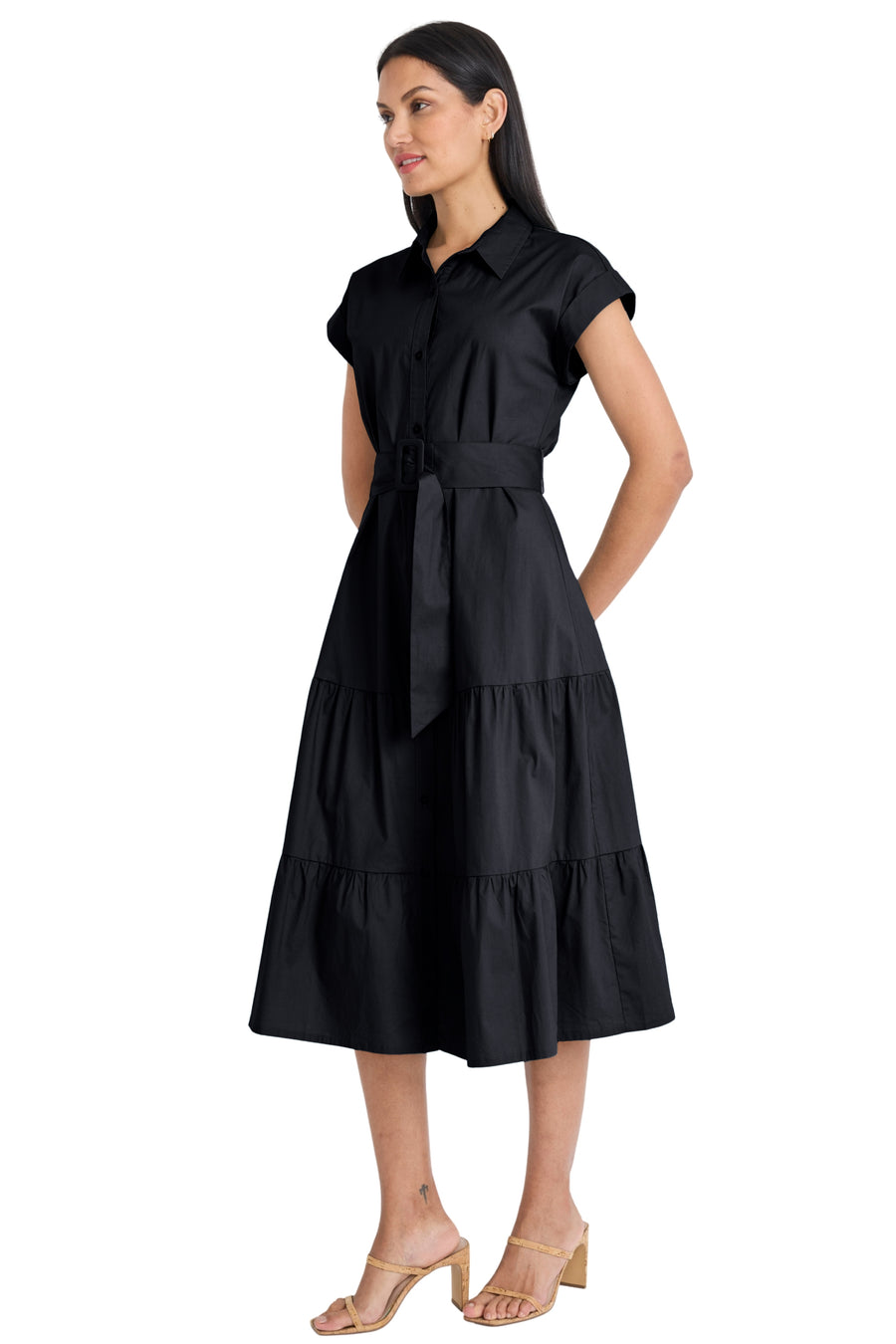 alida organic cotton button-up midi dress Reformation Alida Midi Dress