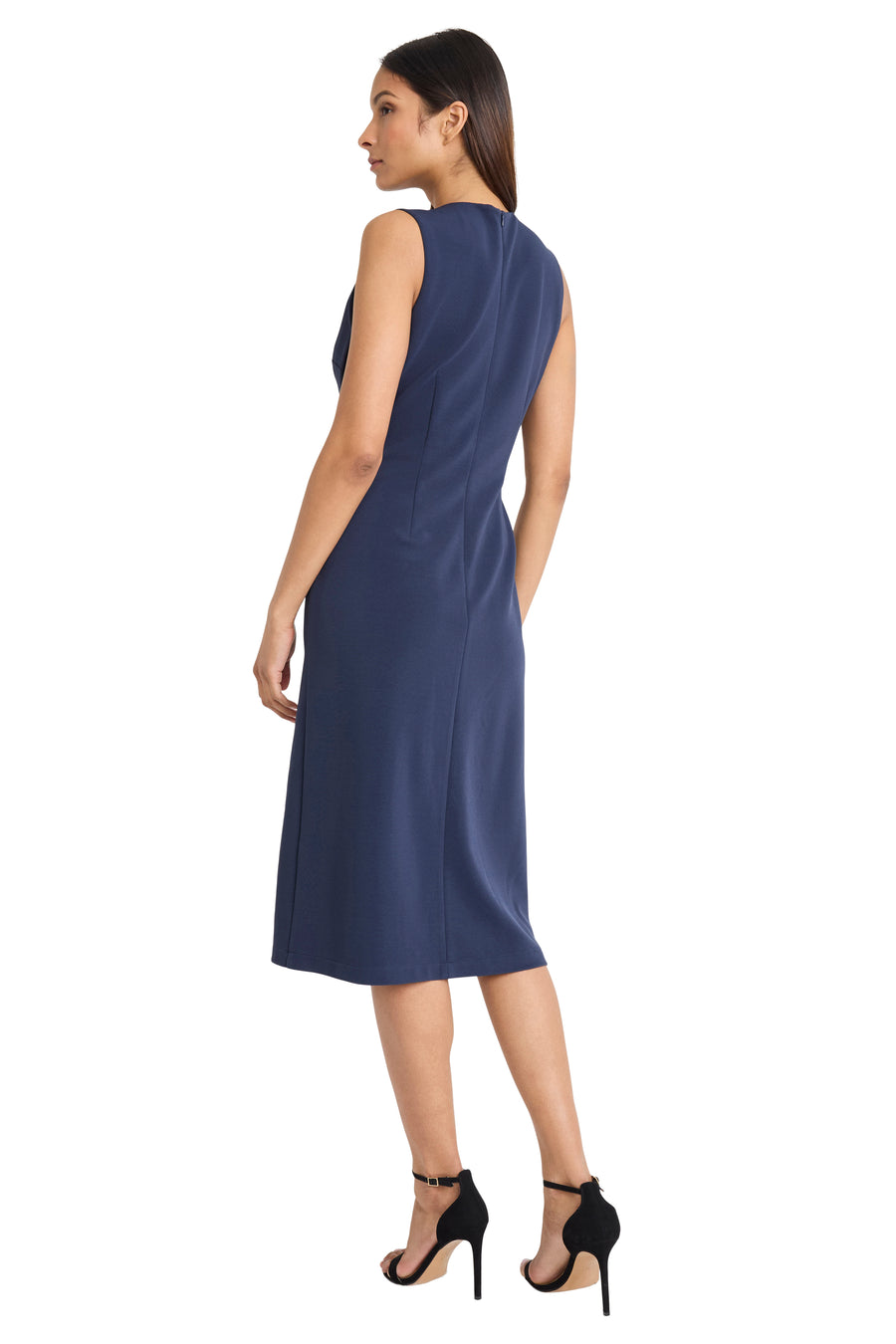 Nami Button-Detail Sleeveless Sheath Dress