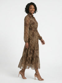 Lettie Ruffle Neck Tiered Maxi