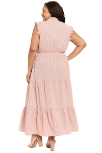 Nevis Sleeveless Maxi in Micro Check