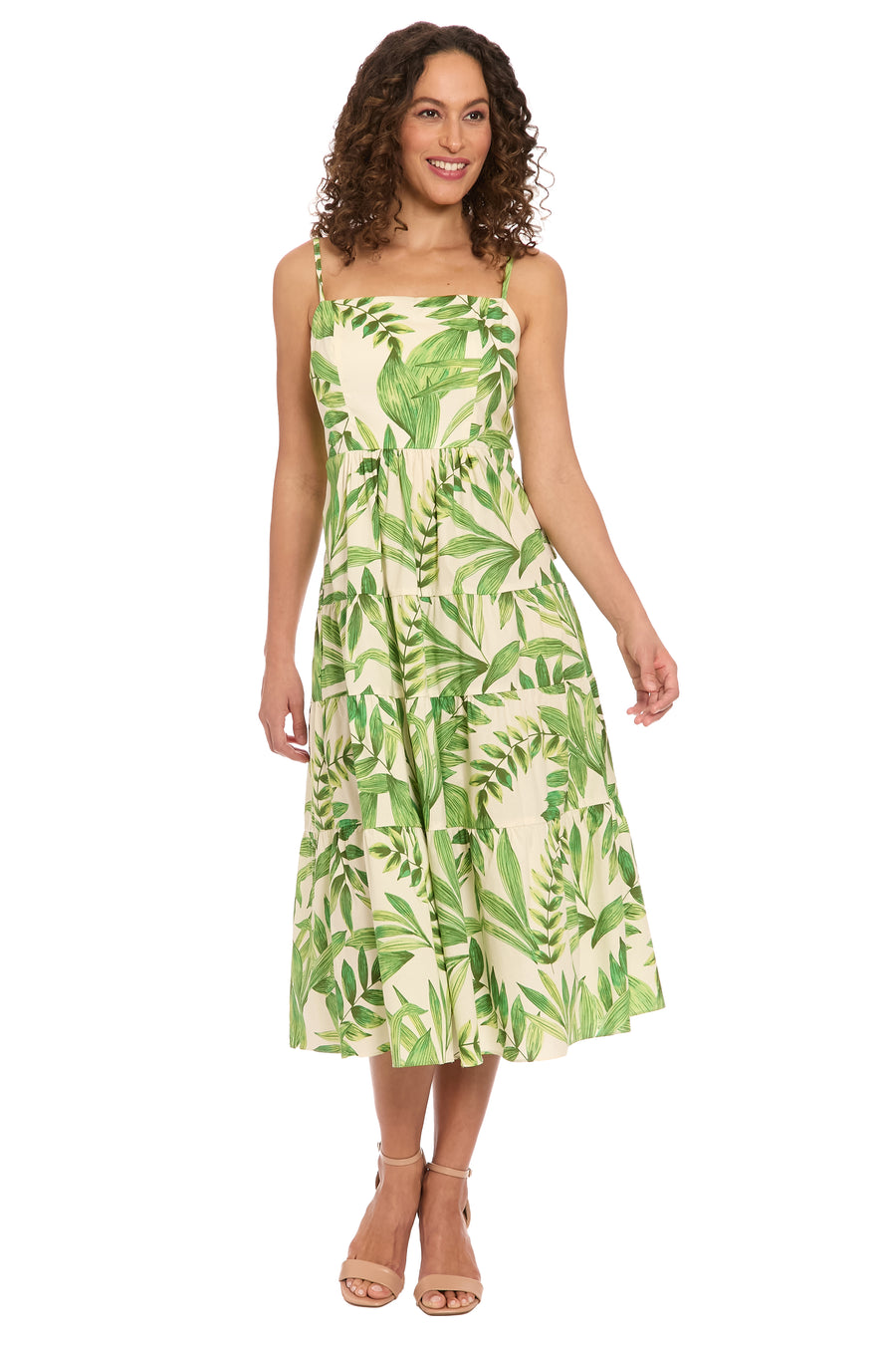 green marge dress Marge Fit and Flare Sleeveless Midi Dress