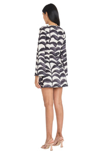 Danny Long Sleeve Graphic V-Neck Mini