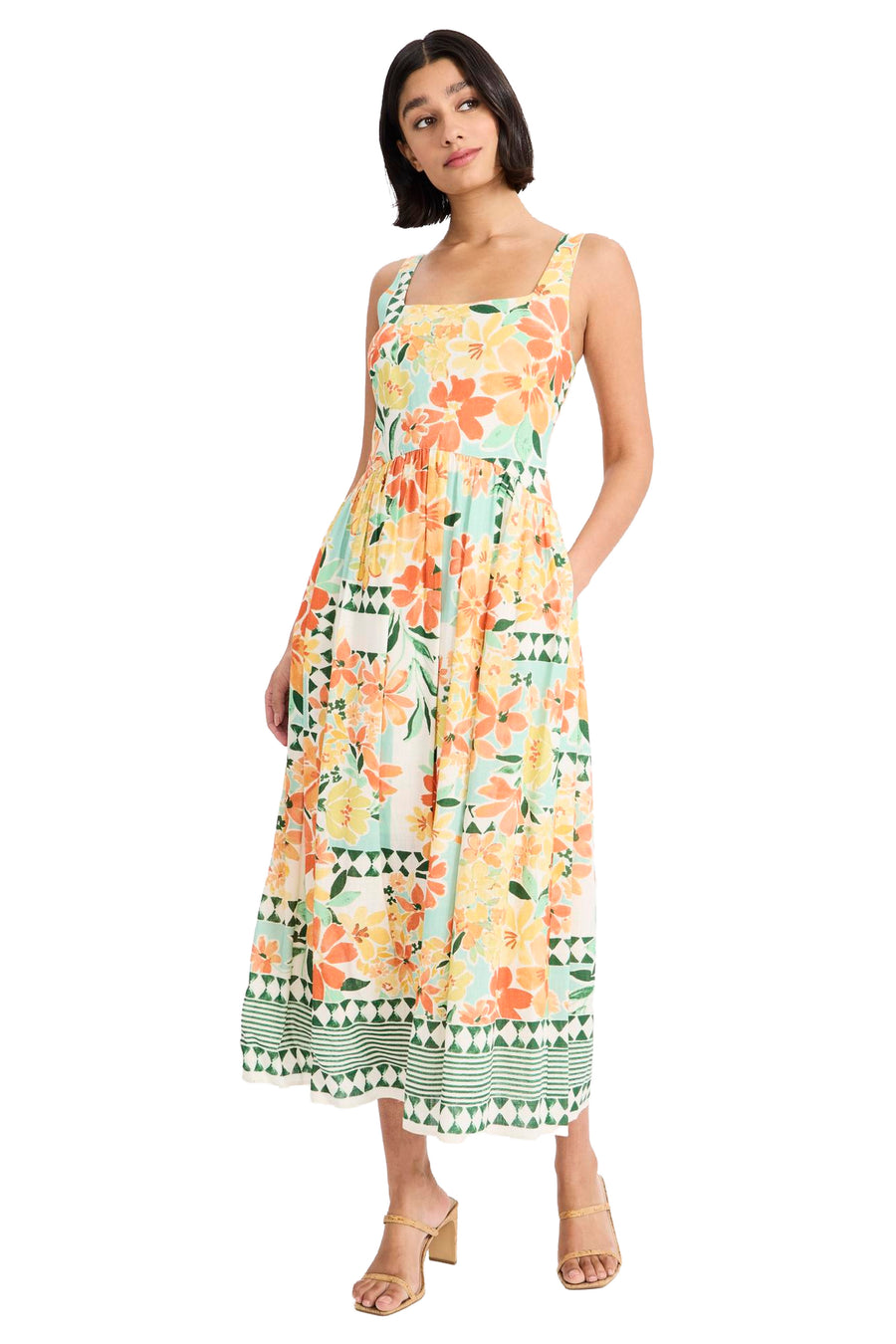 square neck fit and flare maxi dress Long Sleeve Square Neck Fit & Flare Midi Dress