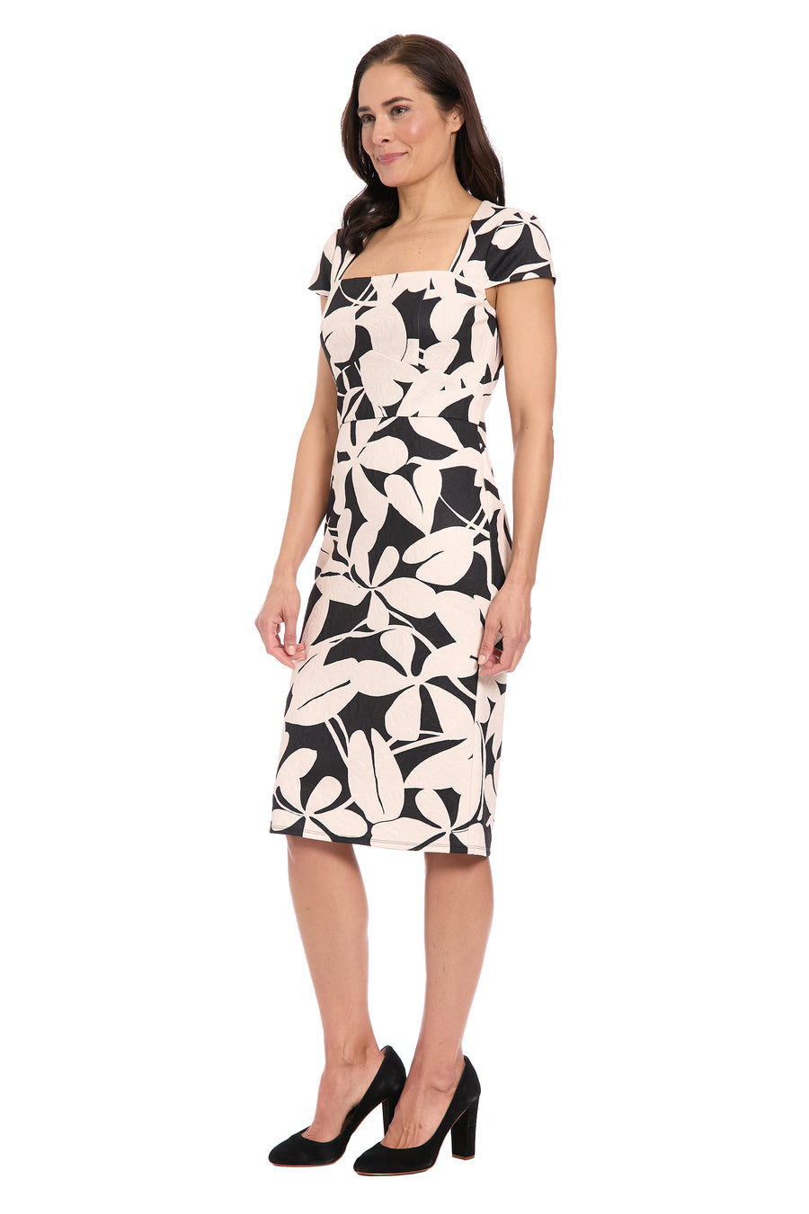 Safiya Floral Cap Sleeve Sheath Dress