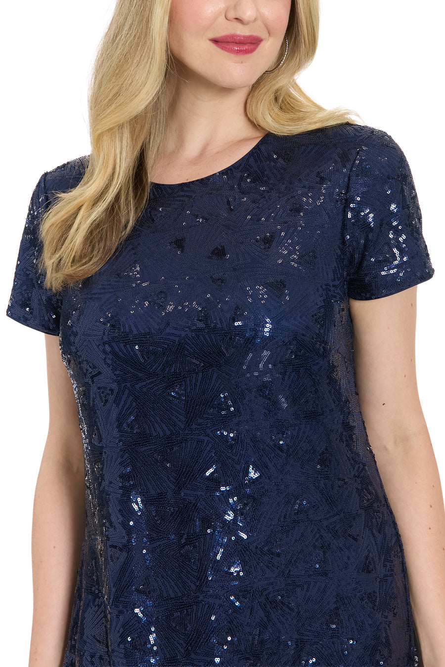 Amada T-Shirt Dress in Geo Sequin