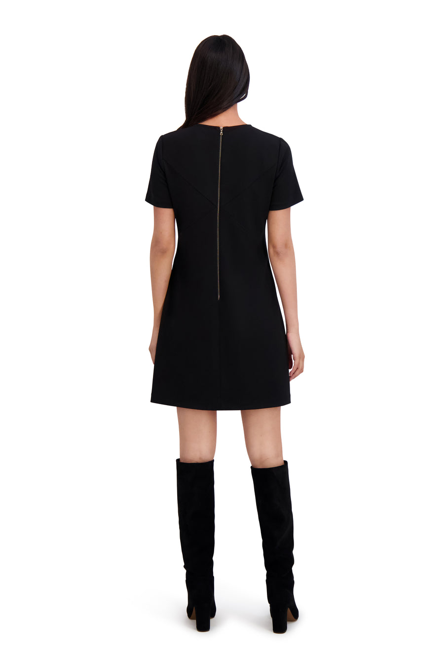 London Times Women's Short-Sleeve Mini Dress - Black - Size XL London Times Women's Short-Sleeve Mini Dress - Black - Size XL
