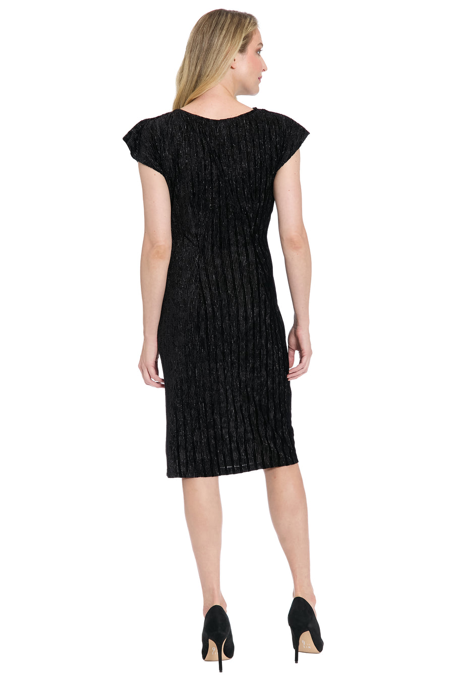 Levy Textured Metallic Velvet Dress