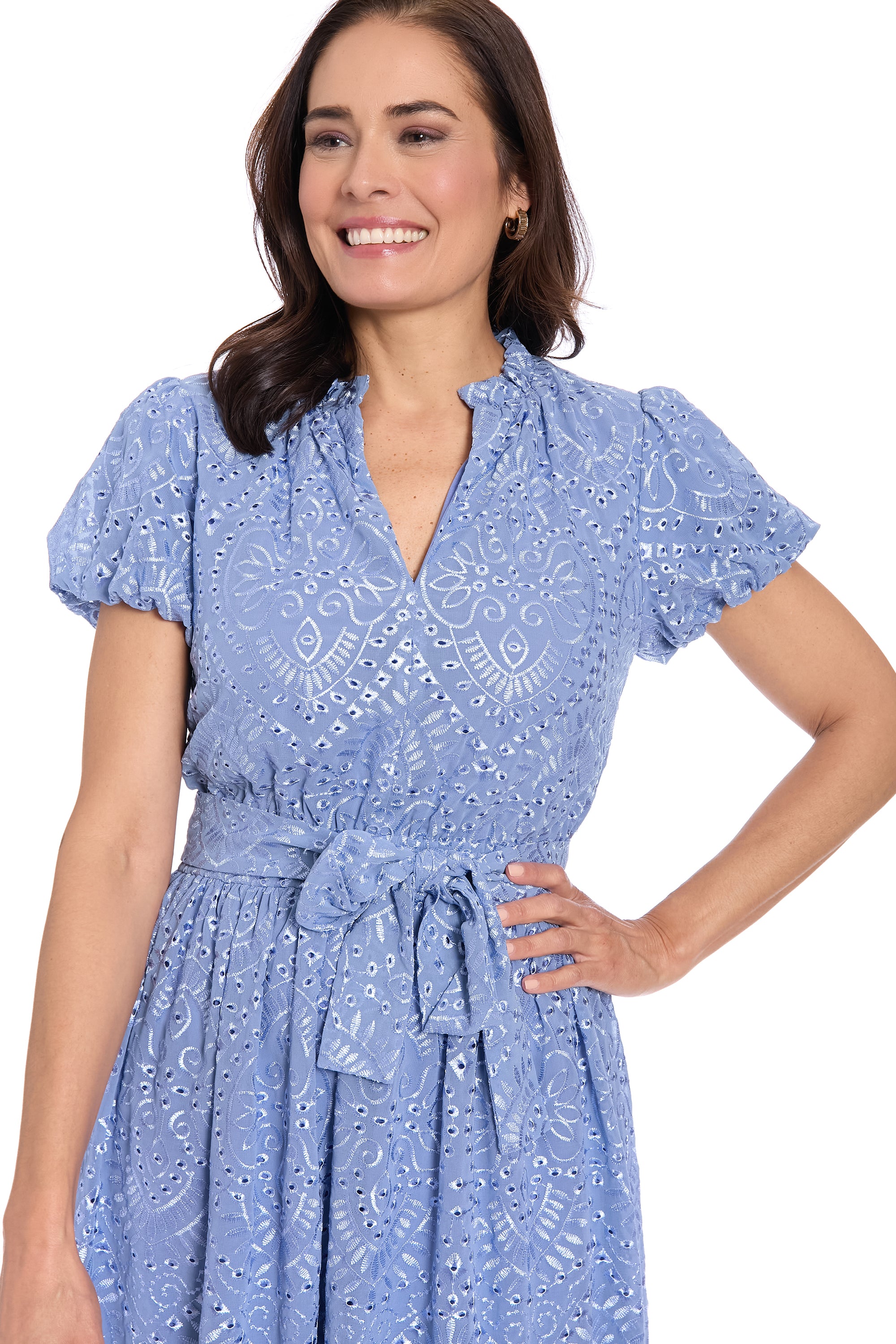 Blair Midi in Medallion Eyelet Embroidery