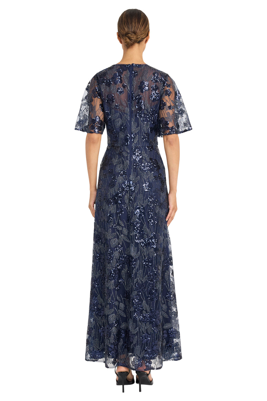 Taissa Embroidered Sequin Lace Gown