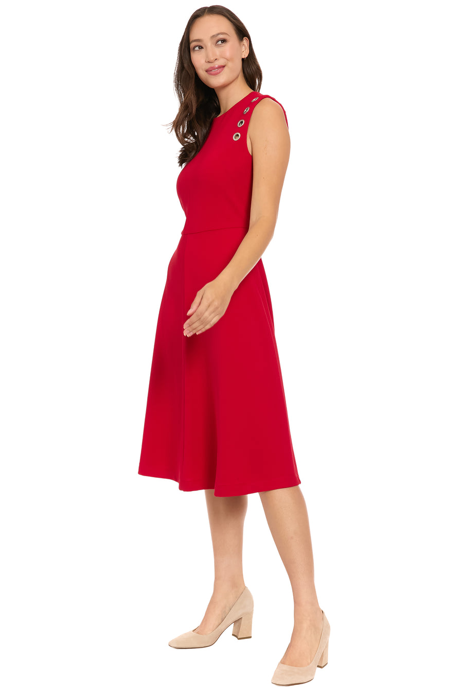 Filippa Metal Detail Crew Neck Fit & Flare