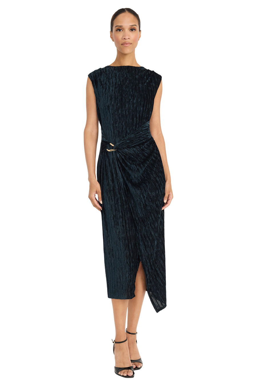 maggy london side drape midi dress Maggy London Side Drape Midi Dress