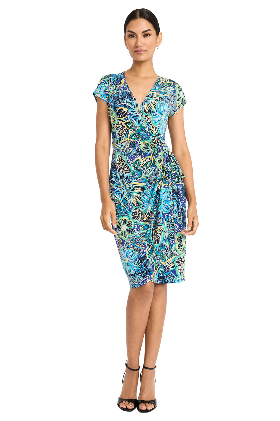 WRAP DRESS NAVY/SPECTRA GREEN / Standard / 8 WRAP DRESS NAVY/SPECTRA GREEN / Standard / 8