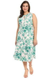 Jordyn Keyhole Midi in Nature's Eyelet