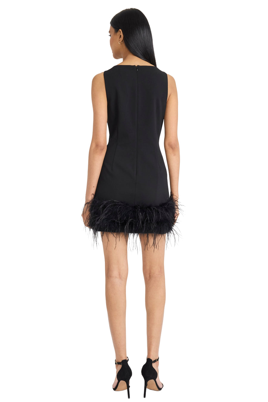 Phaedra Sleeveless Feather Mini A-Line Dress | Donna Morgan Maggy London Phaedra Sleeveless Feather Mini A-Line Dress | Donna Morgan Maggy London