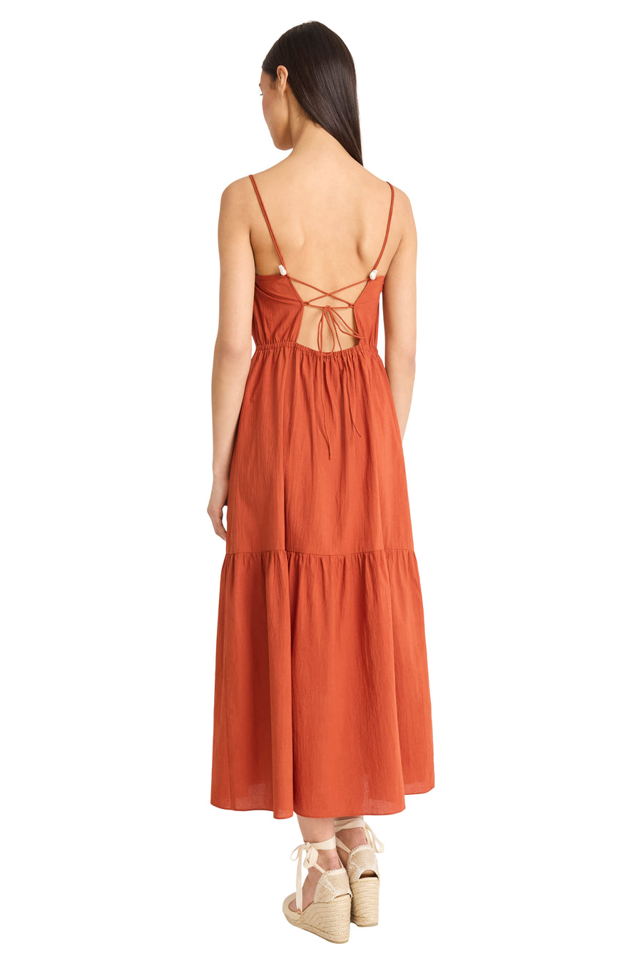 Brian Cotton Lace Back Midi