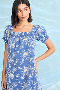 Richie Off the Shoulder Embroidered Mini