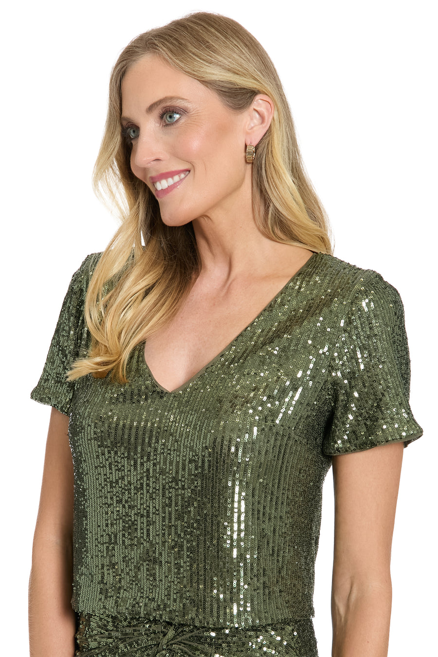 Willis V-Neck Cropped Tshirt Top