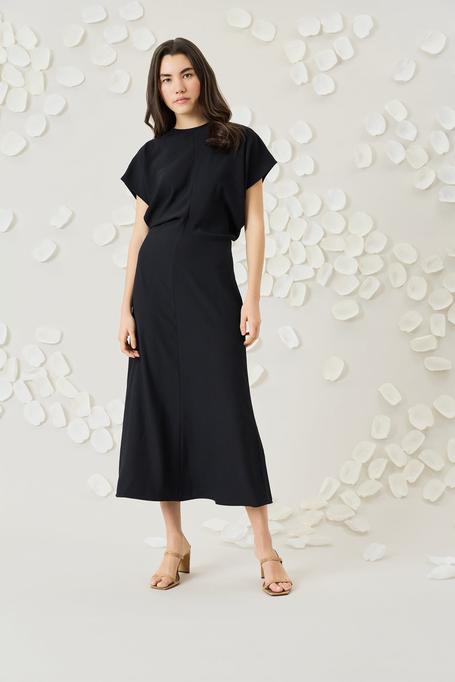 theo drape midi dress Theo Drape Midi Dress (Women)