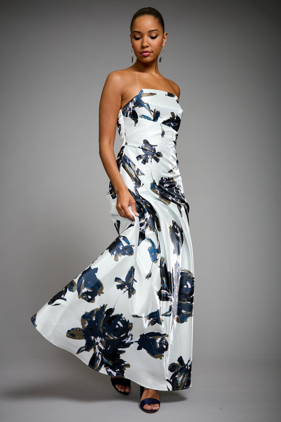 Perrine Floral Strapless Gown
