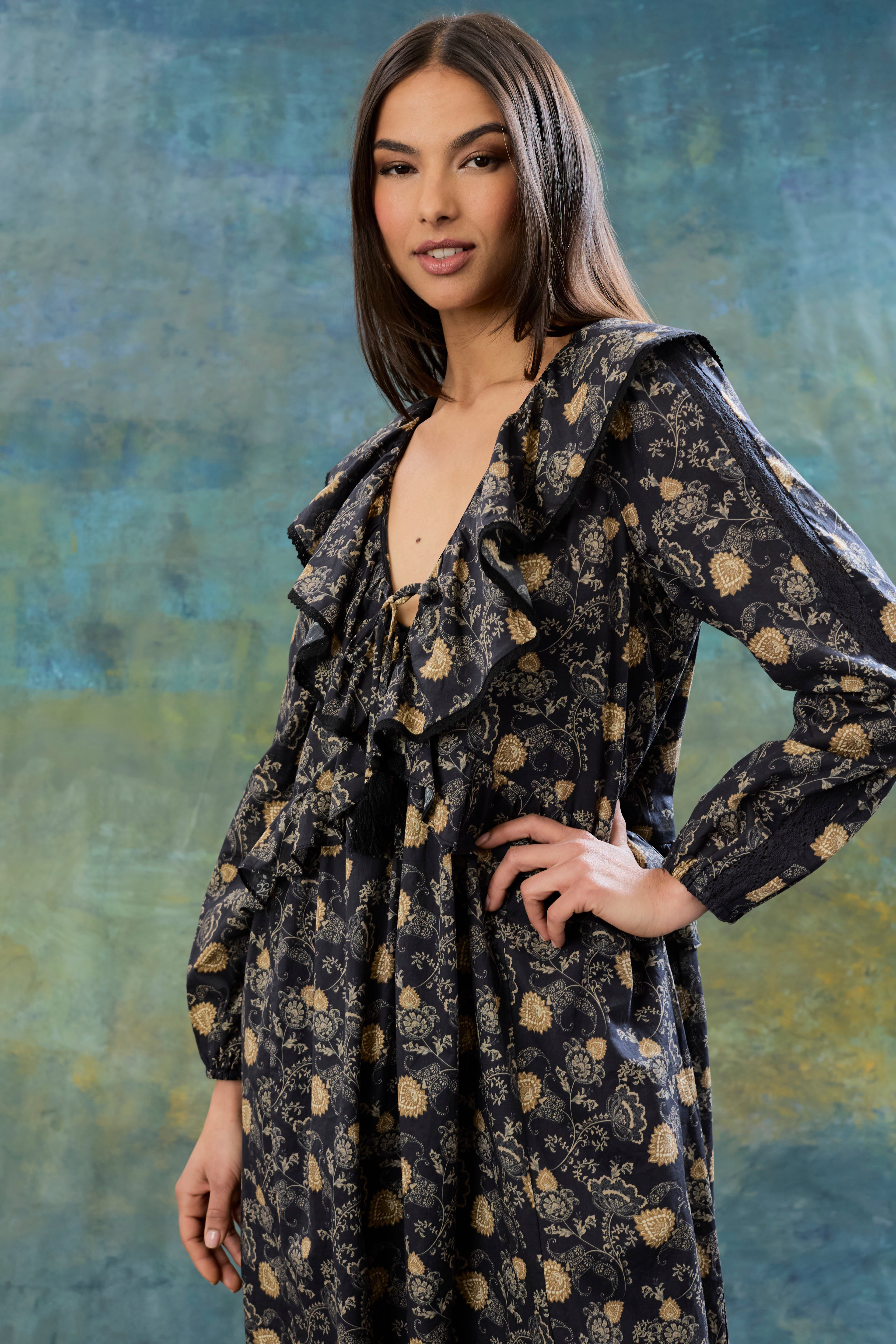 Nicholas in Boho Vines Cotton