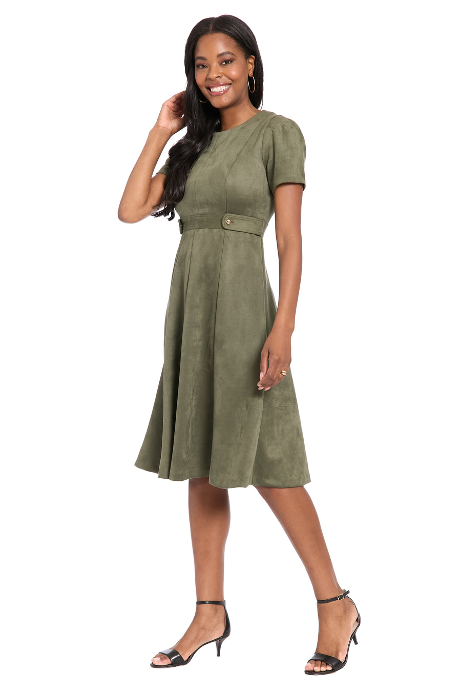 Quill with Short Sleeves in Suede