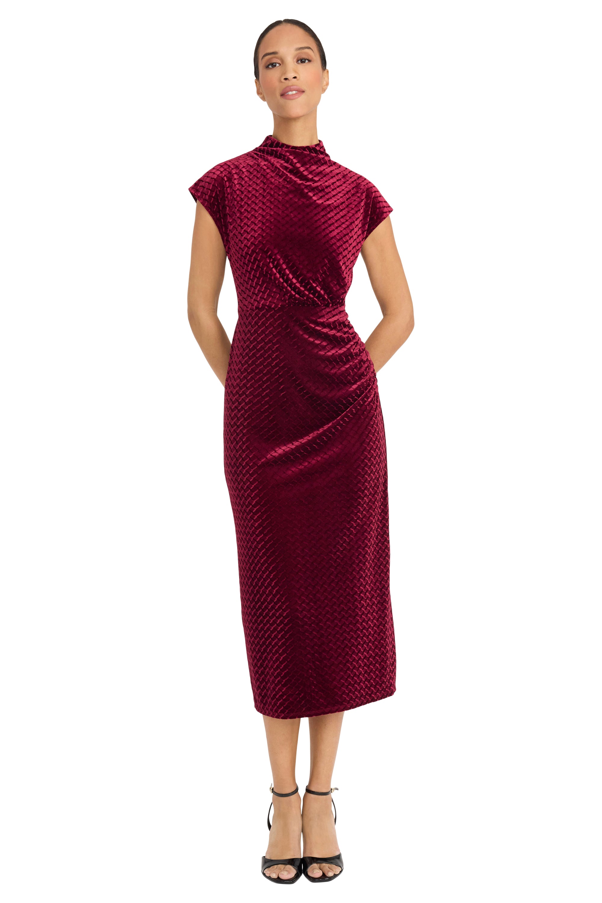 Noele Midi Velvet Sheath Dress