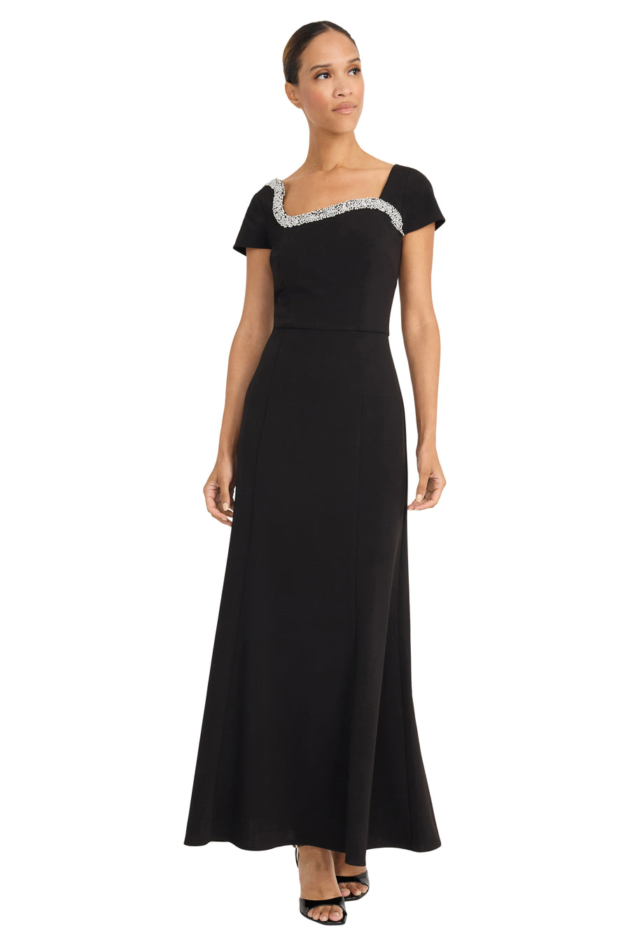 Elysse Embellished Neck Gown