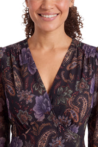 Veron Paisley Floral Tiered Maxi Dress