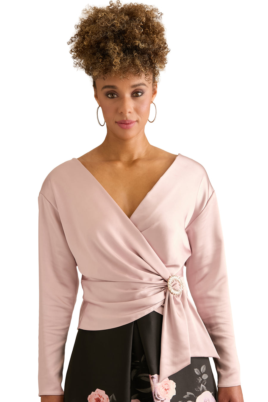 Elms Long Sleeve Wrap Top