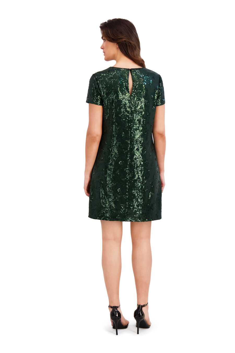 Amada T-Shirt Dress in Geo Sequin