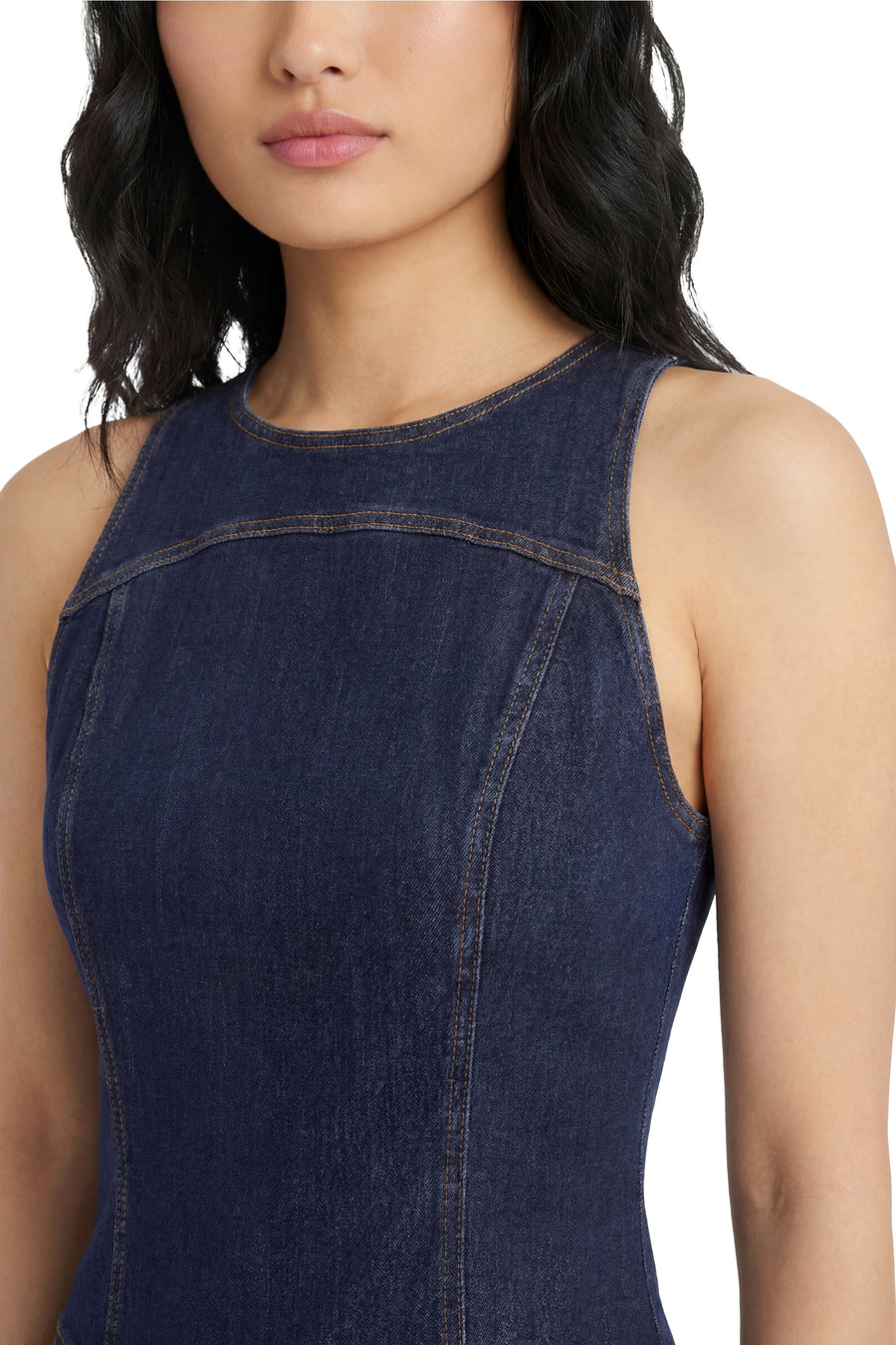Leo Cotton Denim Mini Sheath