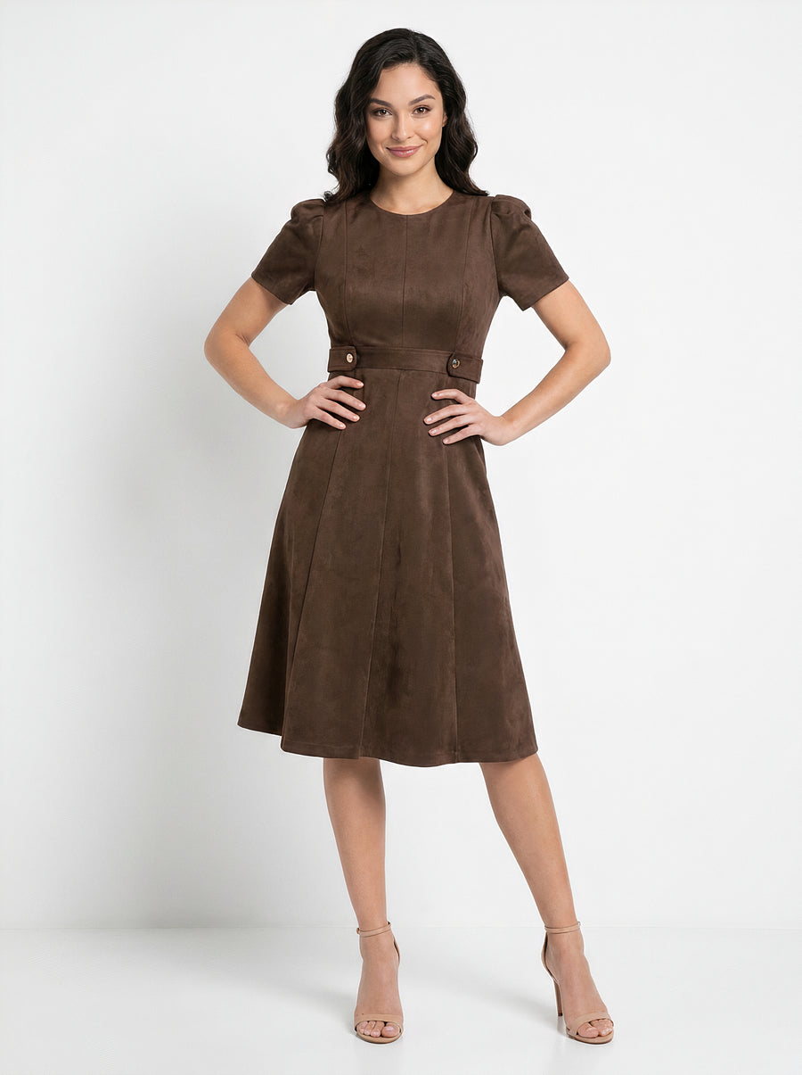 Quill with Short Sleeves in Suede